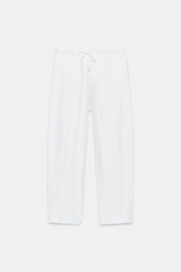 PANTAL?N CARROT INTERLOCK / Blanco - Zara фото 5