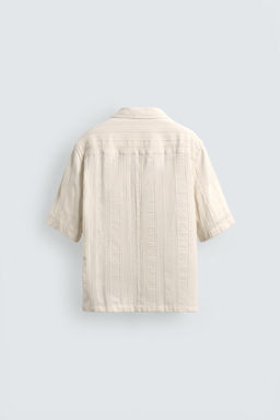 CAMISA JACQUARD GEOM?TRICO / Crudo - Zara фото 8