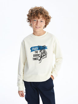 Bisiklet Yaka Erkek ?ocuk Sweatshirt