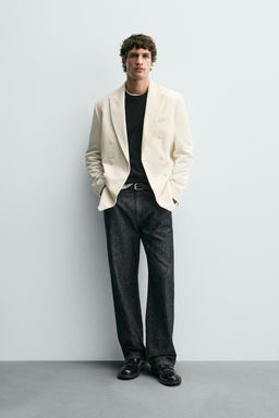 CORDUROY DOUBLE-BREASTED BLAZER