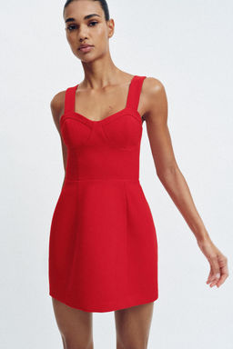 VESTIDO MINI CORSETERO / Rojo - Zara фото 2