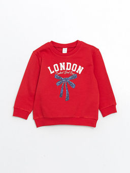 Kurdele Detayl? K?z ?ocuk Kal?n Sweatshirt 2li