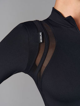 Моделирующий комбинезон со вставками из сетки