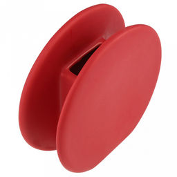 Ваза керамическая "Баухаус" 260мл, 15х4,8х14,5см, горло 4,7х2,3см, глянец, противоскользящие накладки, красный, в коробке (Китай)