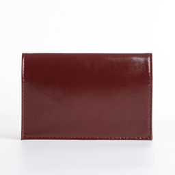 Обложка для паспорта, тиснение фольгой, гладкая, бордовая