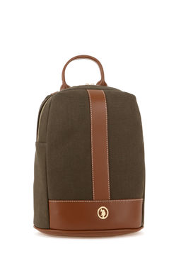 Женский холщовый рюкзак цвета хаки Неожиданная скидка в корзине - U.s. polo assn фото 4