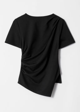 Camiseta asim?trica drapeada - H&m фото 8