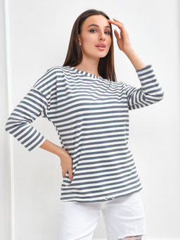 Лонгслив Николь Хлопок 95%, лайкра 5% тельняшка - Ивассорти фото 5