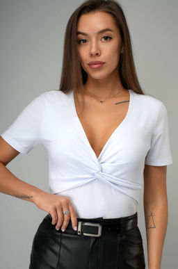 Женская футболка с глубоким вырезом Happyfox