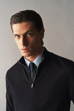 Jersey en lana merino con cremallera Slim Fit - H&m фото 2