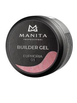 Manita Professional Гель моделирующий для ногтей с хлопьями юки / Builder Gel Euphoria №03, 15 мл