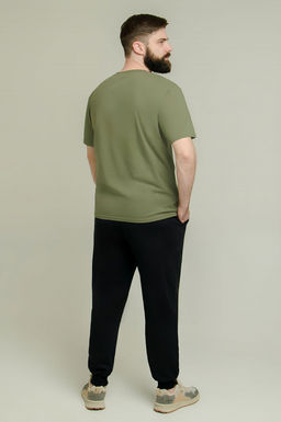 Арт. 613106  Комплект с брюками мужской 48-56 (5 шт) Цвет:верх-хаки,низ-черный