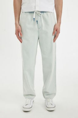 Wide Leg Fit Genis Kal?p Normal Bel Genis Paca Yazl?k Jean Pantolon