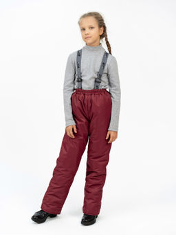 Брюки детские зимние бордовые