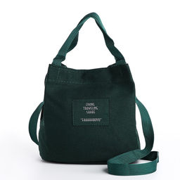Сумка молодёжная на кнопке, цвет зелёный