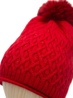 Шапка жен. шерсть+виск+анг LB-D77022 red - Labbra фото 3