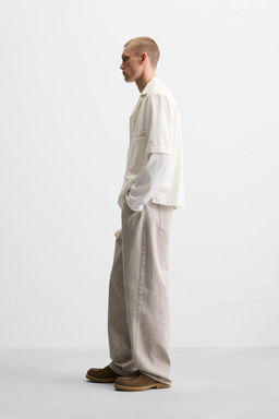 EMBROIDERED TEXTURED WEAVE SHIRT - Zara фото 12