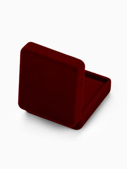 Футляр бархатный под серьги, кулон Традиции, 4.5?5?2 см, бордовый