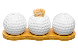 Вазочка под зубочистки + набор для специй 2 пр. 19,5*7*6 см 75 мл Сфера на деревянной подставке - Elan gallery фото 4