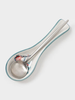 Подставка под ложку новогодняя Доляна «Зимний вечер», 22.3×7.1×2.7 см, доломит, белая