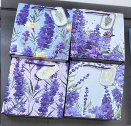 Цена за 12 шт. Пакет подарочный 23х18х10 Лаванда / 7012-2 /уп 12/720/