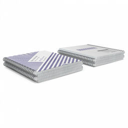 Цена за 4 шт. Тетрадь общая с пластиковой обложкой на спирали ErichKrause Blue Concept, А5, 80 листов, клетка  фото 3