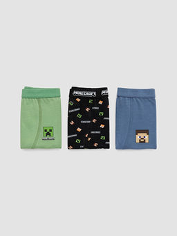 Erkek ?ocuk Minecraft Bask?l? Boxer 3l?