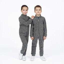 Комбинезон детский флисовый серый