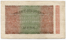 Банкнота 20000 марок 1923 года Германия
