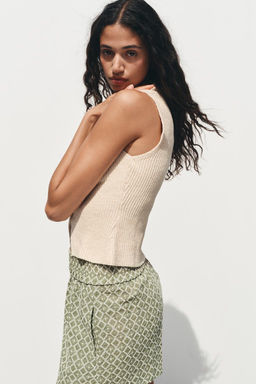 KNIT WAISTCOAT TOP - Zara фото 3