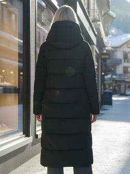 Пальто зимнее MTFORCE 9606Ch женское черное утеплитель 270 г/м²  фото 24