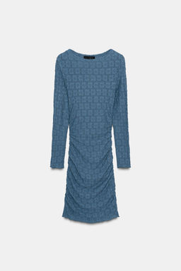STRUCTURED DRAPED MINI DRESS - Zara фото 8
