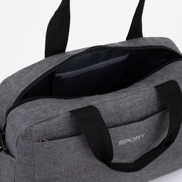 Сумка спортивная на молнии, 3 наружных кармана, цвет серый - Simaland фото 4