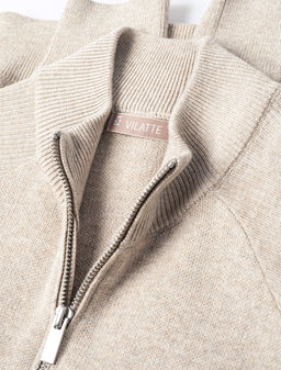 VILATTE / Джемпер тонкой вязки из хлопка на молни  фото 7