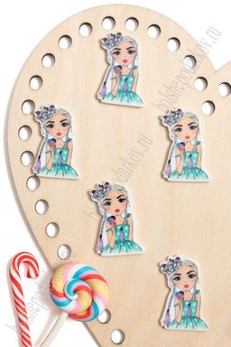 Кабошон-вырубка "Девочка" 2,7*3,6 см (10 шт) SF-5818, №3