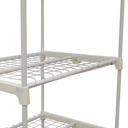 UGH-R30 H190 WHITE/WHITE Парник-стеллаж для рассады, 5 полок, 70x50x190см. Металлическая труба в ПВХ, цвет белый. Тент из армированного полиэтилена 135г/м2, цвет сетки белый. TM ФитоЛето