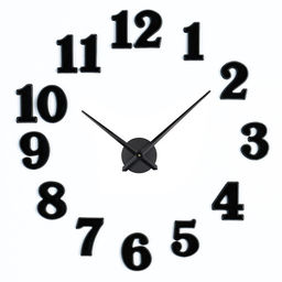Цифры для часов 15 штук, h=2.5 см, чёрный, механизм в комплектацию не входит