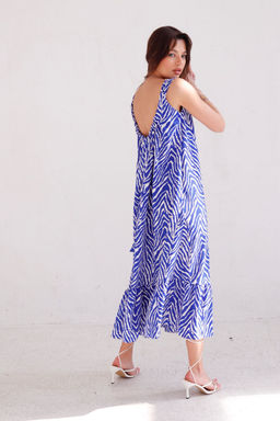 9413 Платье Мальдивы для пляжа и фотосъёмки сине-белое (остаток: 42-44) - Martichelli фото 10