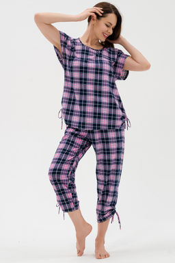 Костюм женский из футболки и брюк из кулирки Крым розовый