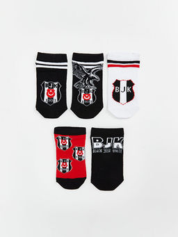 Be?ikta? Desenli Erkek ?ocuk Patik ?orap 5li