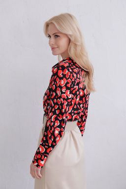 11538 Рубашка с супатной застёжкой красно-чёрная - Martichelli фото 8