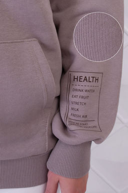 Арт. 15103  Худи женское оверсайз 44-52 (5 шт) Цвет:бежевый