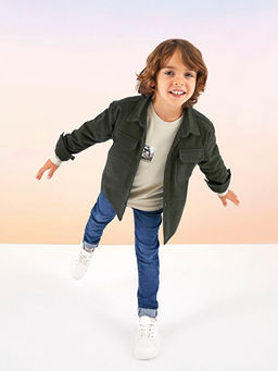 Bisiklet Yaka Bask?l? Uzun Kollu Erkek ?ocuk Ti??rt - Waikiki фото 3