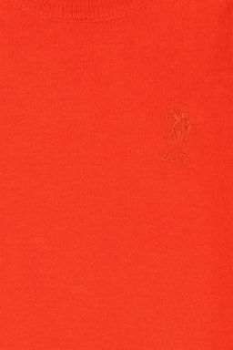 Оранжевый базовый свитер для девочки - U.s. polo assn фото 6
