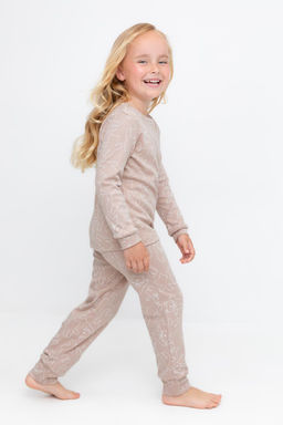 К 1552/бежевый,мини плюшевые мишки пижама дет