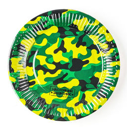 Посуда бумажная одноразовая Военный, 12 стаканов, 12 тарелок - Страна карнавалия фото 8