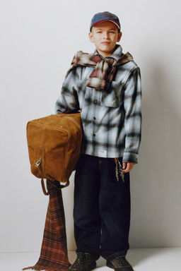 LABELLED CHECK OVERSHIRT - Zara фото 6