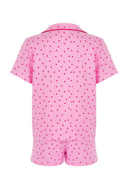Trendyolmilla Lacivert %100 Pamuklu Kalpli Biyeli Muslin Sortlu Dokuma Pijama Tak?m? THMSS25PT00404  фото 6