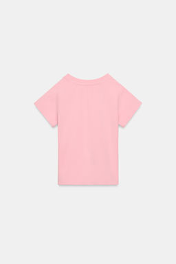 CAMISETA EFECTO LAVADO TACHAS / Rosa - Zara фото 2