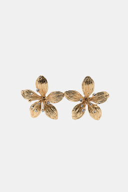 PENDIENTES FLOR RELIEVE JOYAS / Dorado - Zara фото 2